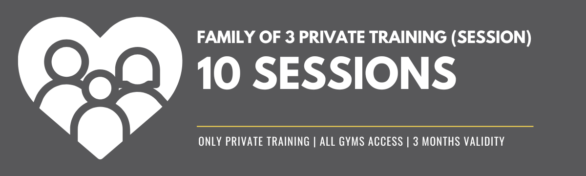 Family of 3 Private Training - 10 Sessions | Valid 3 Months