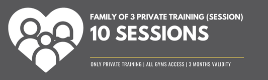 Family of 3 Private Training - 10 Sessions | Valid 3 Months