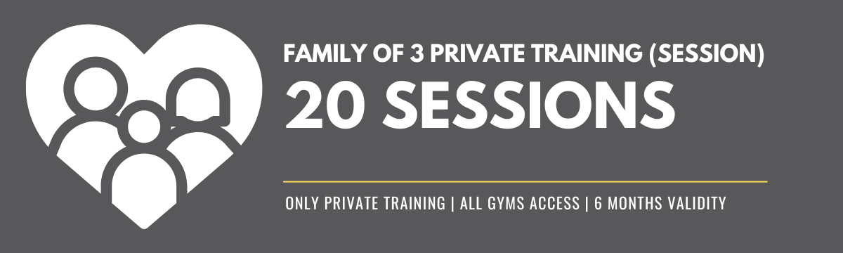 Family of 3 Private Training - 20 Sessions | Valid 6 Months