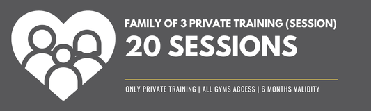 Family of 3 Private Training - 20 Sessions | Valid 6 Months